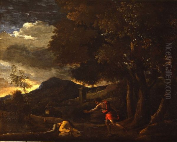 The Death of Euridyce Oil Painting by Nicolas Poussin