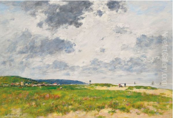 Deauville, La Dune Oil Painting by Eugene Louis Boudin