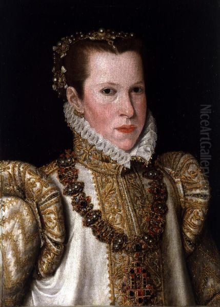 Portrait of a Princess Oil Painting by Girolamo Mazzola Bedoli