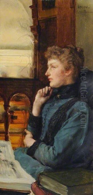 Far Away Thoughts Oil Painting by Lawrence Alma-Tadema