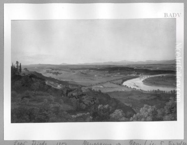 Panorama of Rome, part I Oil Painting by Friedrich Loos
