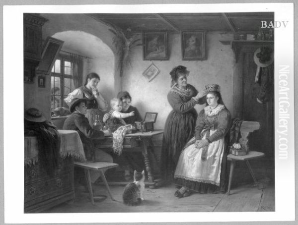 the bride - crown Oil Painting by Rudolf Epp