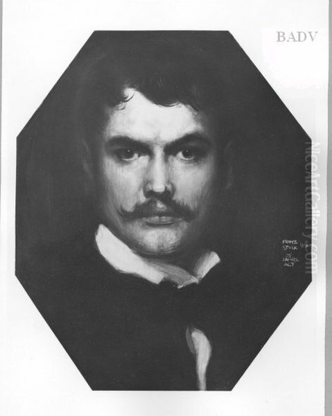 Self-portrait at the age of 25 years Oil Painting by Franz Stuck