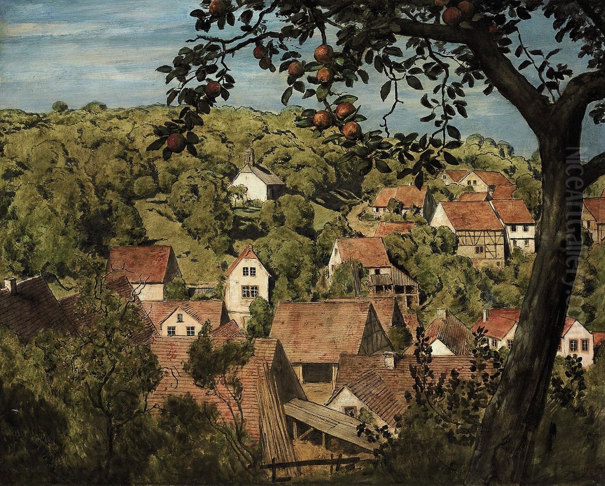 Blick auf Mammolshain Oil Painting by Hans Thoma