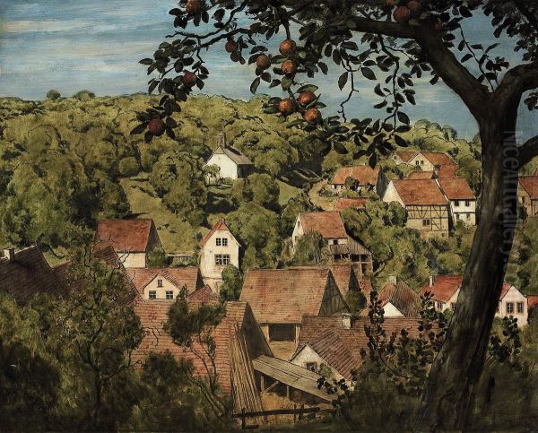 View of Mammolshain Oil Painting by Hans Thoma