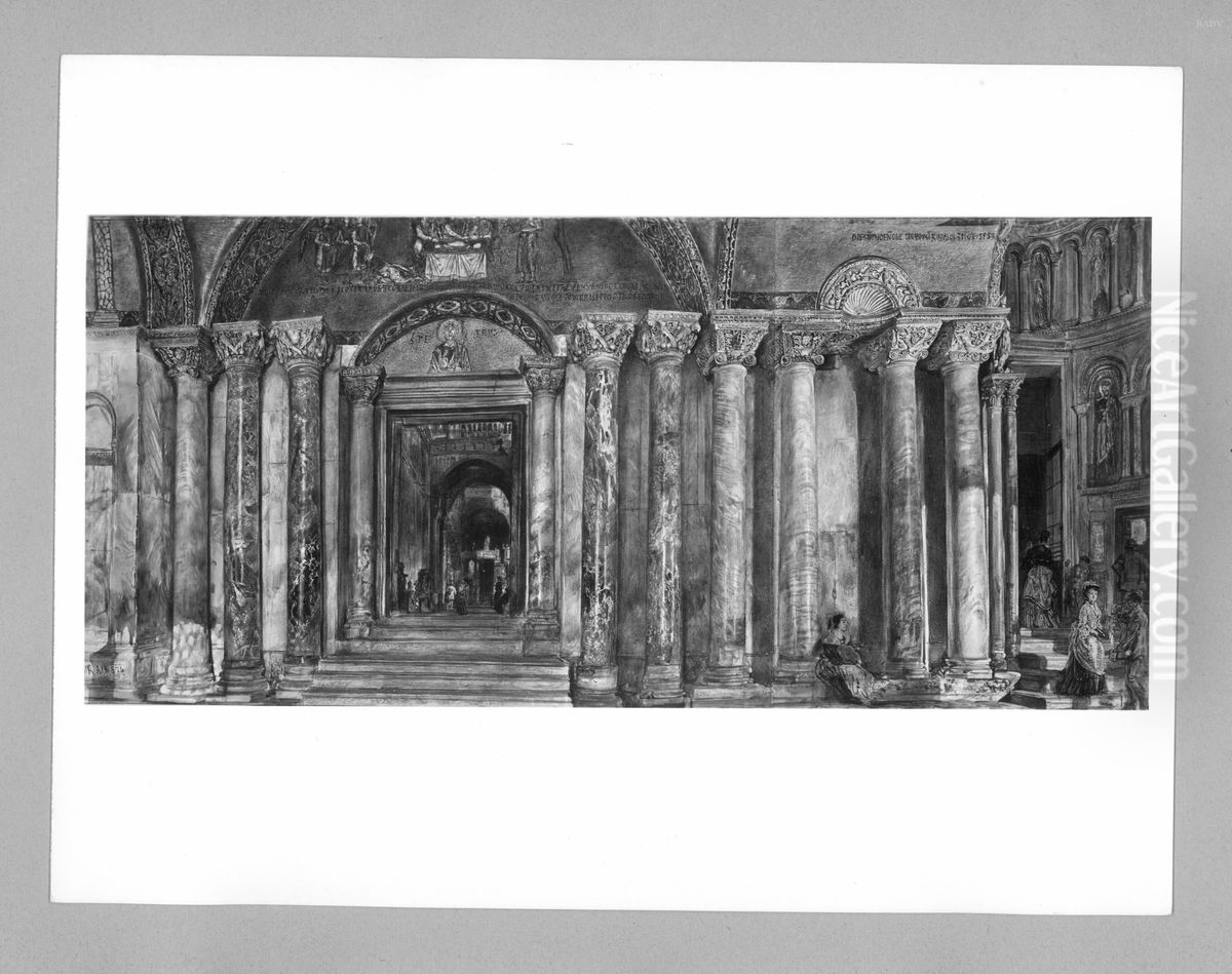 Inneres der Markuskirche in Venedig Oil Painting by Rudolf von Alt