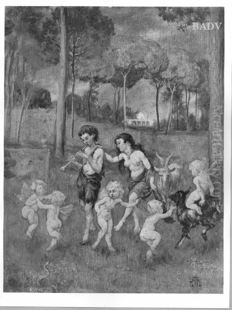 Kinderreigen Oil Painting by Hans Thoma