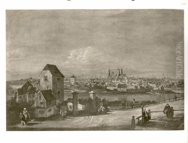 Ansicht von Munchen Oil Painting by Bernardo Bellotto