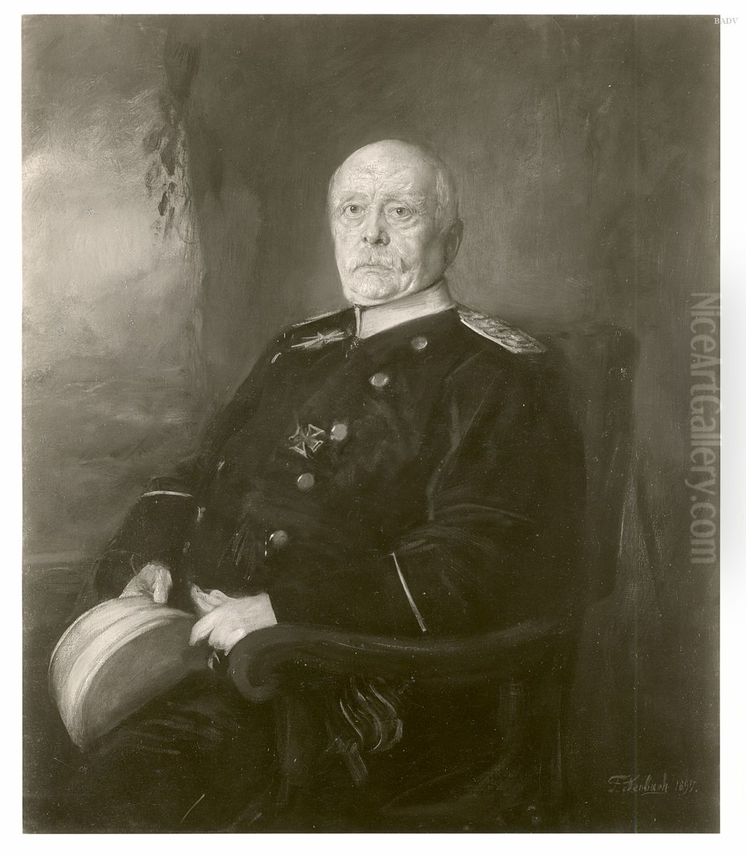 Bismarck in Kurassieruniform, sitzend Oil Painting by Lenbach Franz Von
