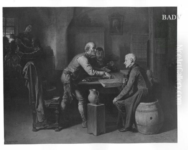 Politiker im Wirtshaus Oil Painting by Friedrich Friedlander