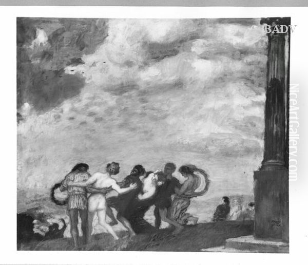 Reigen Oil Painting by Franz Stuck
