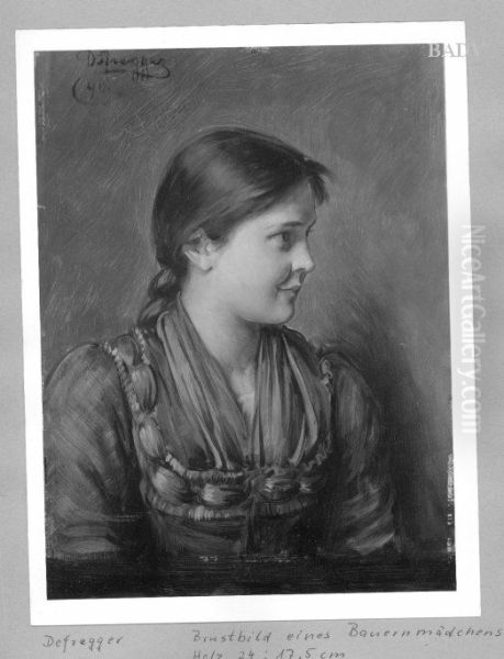 Junges Madchen Oil Painting by Franz Defregger