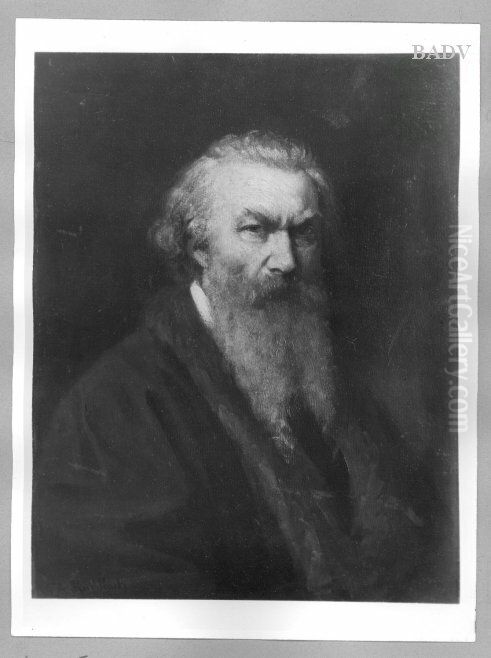 Portrat seines Vaters Oil Painting by Friedrich August von Kaulbach