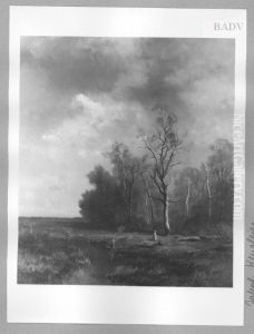 Landscape in spring with girls