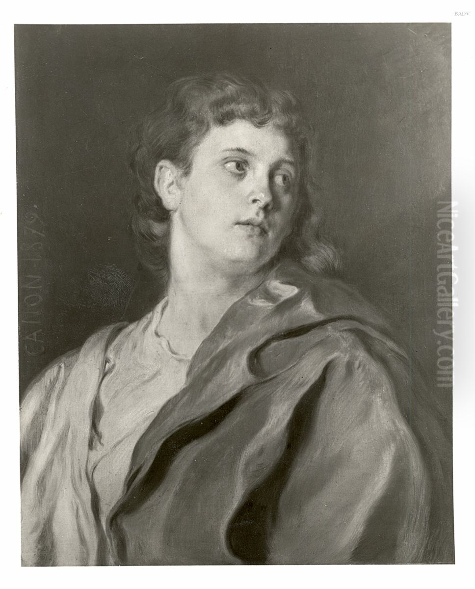 Portrait of a girl Oil Painting by Hans (Johann von Strasiripka) Canon