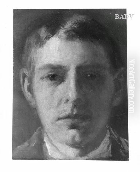 Head of a youth Oil Painting by Wilhelm Leibl