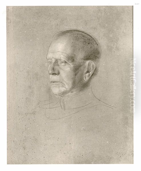Moltke, Kopf Oil Painting by Lenbach Franz Von