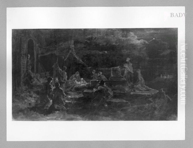 Die heilige Nacht Oil Painting by Carl Spitzweg