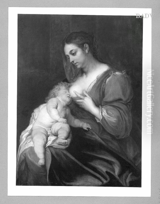 Stillende Mutter / Maria mit schlafendem Kind Oil Painting by (studio of) Rubens, Peter Paul
