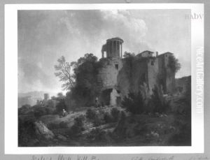 Romantic landscape with figures +cattle Romantic landscape with figures +cattle