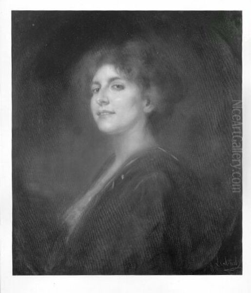 Frauenportrat Oil Painting by Lenbach Franz Von