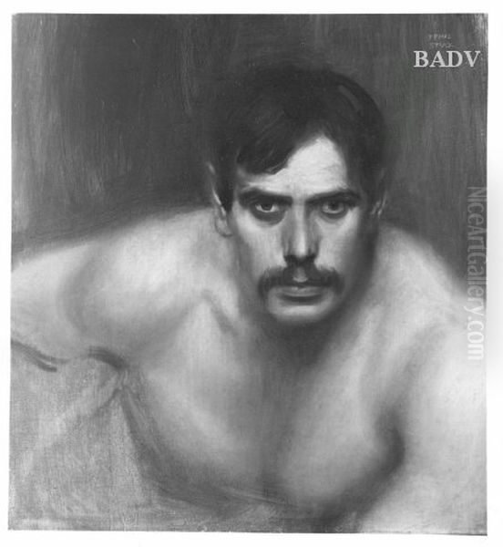 Half-length. ............ Oil Painting by Franz Stuck