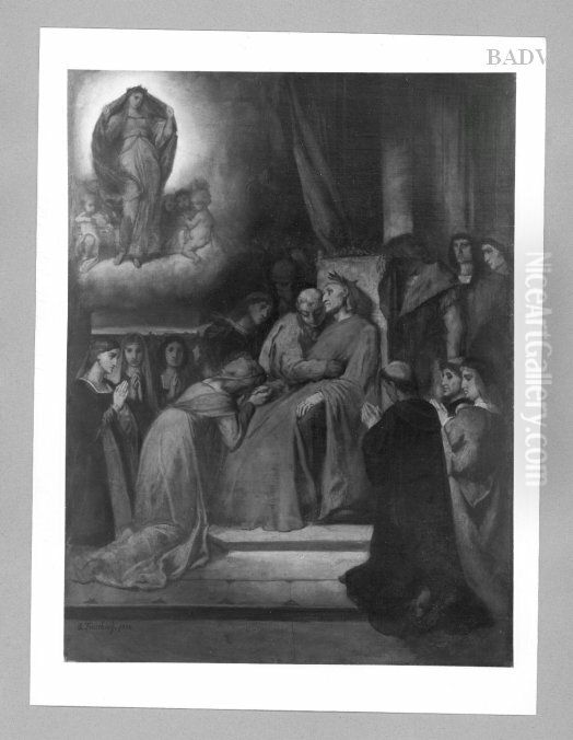 Dantes Tod Oil Painting by Anselm Friedrich Feuerbach