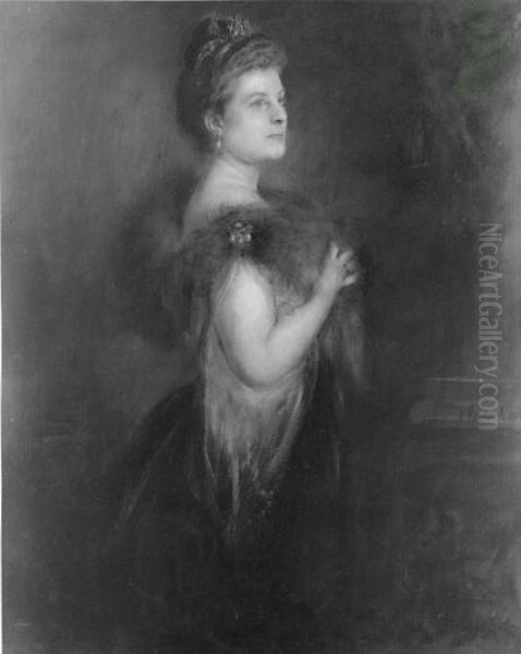 Frauenbildnis Oil Painting by Lenbach Franz Von
