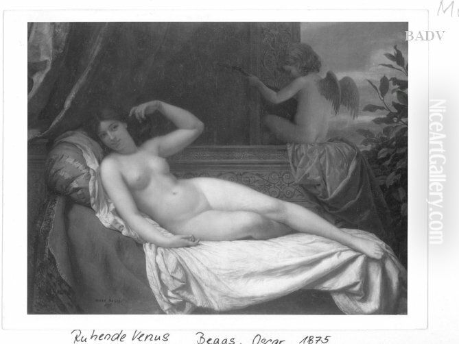 Ruhende Venus Oil Painting by Oscar Begas