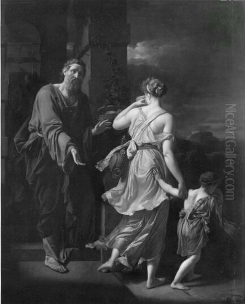 Verstossung der Hagar Oil Painting by Adriaen Van Der Werff