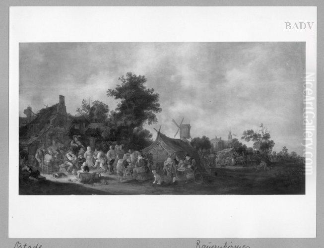 Village-..... Oil Painting by Isaac Van Ostade