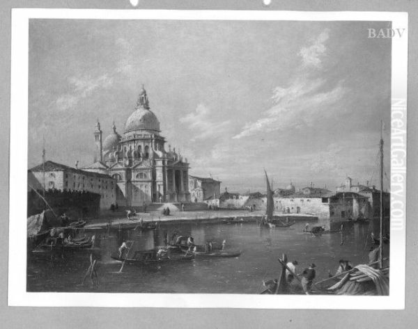 Venice St. Maria della Salute Oil Painting by Francesco Guardi