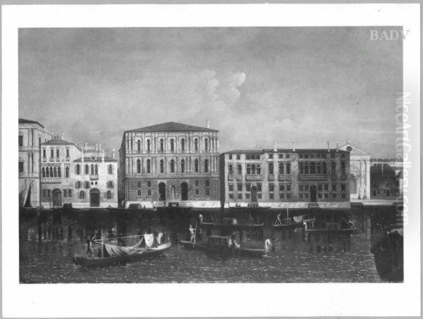 Venedig, Palaste am Kanal Oil Painting by Bernardo Bellotto