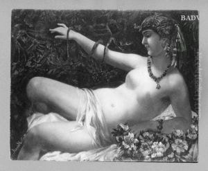 Lying Cleopatra with snake