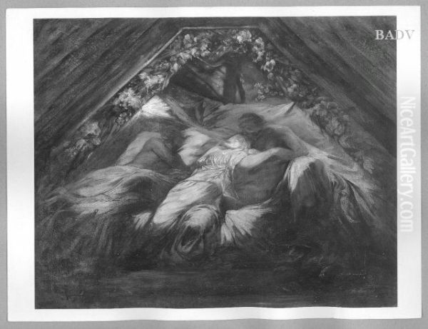 Mythological scene ? Oil Painting by Hans Makart
