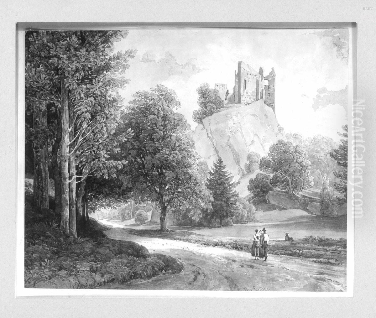 Bei Sparbach, Niederosterreich Oil Painting by Thomas Ender