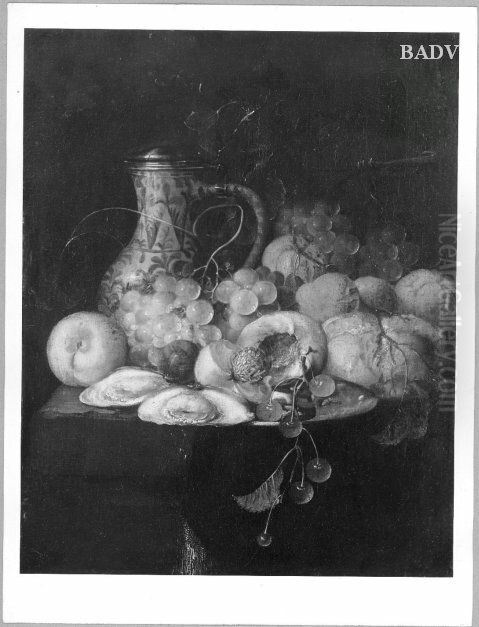 Stillleben mit Krug und Fruchten Oil Painting by Jan Davidsz. De Heem