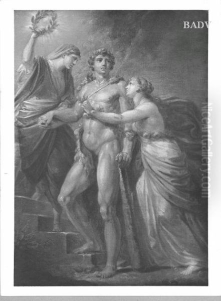 Heracles at the cross-road Oil Painting by Heinrich Fuger