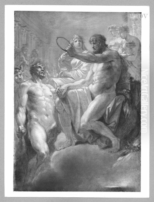 Arrival of Hercules in the Olymp Oil Painting by Heinrich Fuger