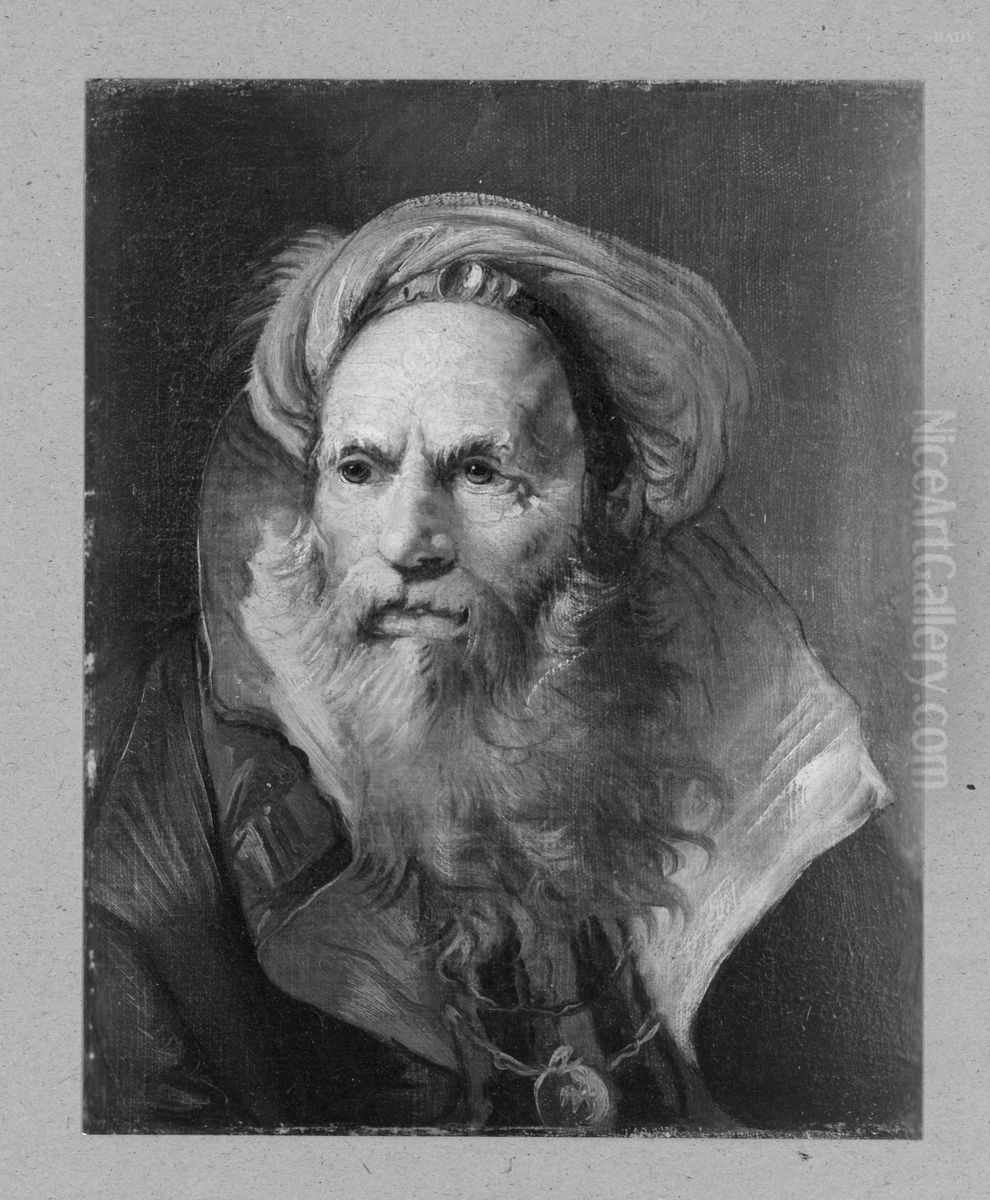 Head of an old man Oil Painting by Giovanni Battista Tiepolo