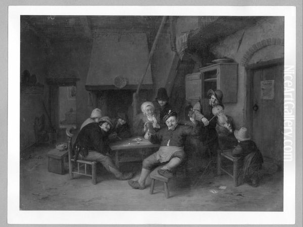 Bauern in der Schenke Oil Painting by Adriaen van Ostade