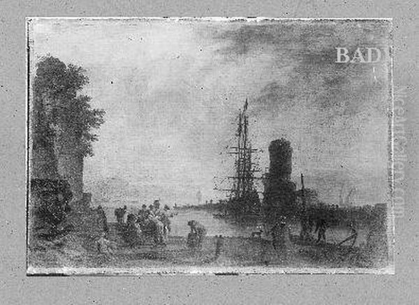 Hafenlandschaft Oil Painting by Joseph Vernet