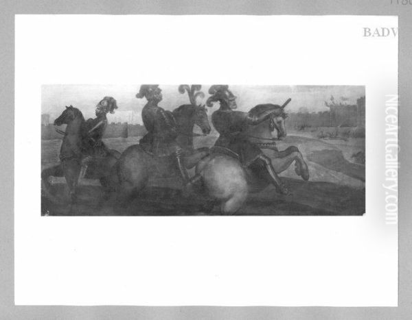 Soldiers on horseback Oil Painting by Palma il Giovane
