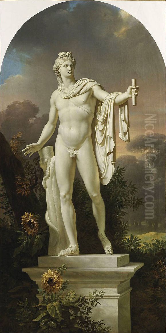 Statue d'Apollon Oil Painting by Charles Meynier