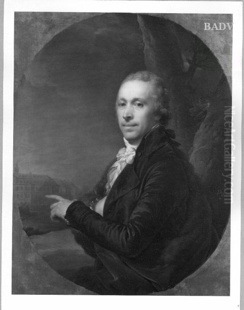 Herrenportrat Oil Painting by Johann Baptist von Lampi the Elder