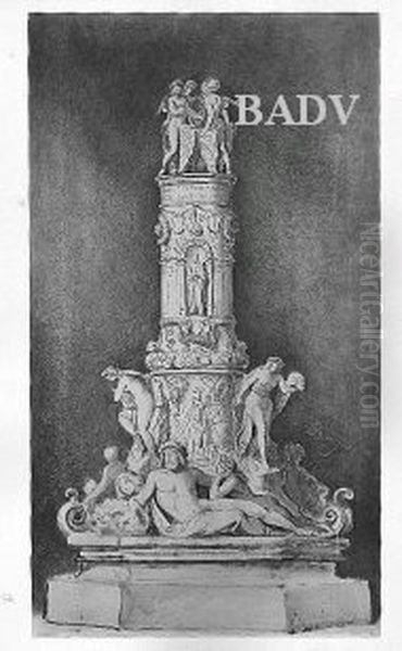 Sketch for a monument Oil Painting by Moritz von Schwind