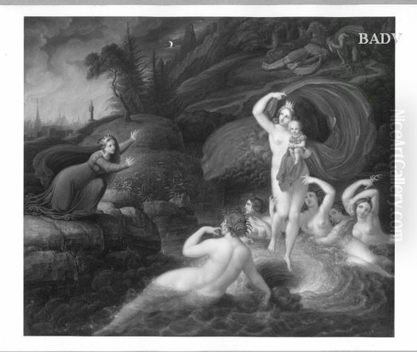 Scene of a fairy - tale Oil Painting by Karl Russ