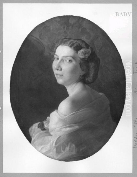 Bildnis einer jungen Frau Oil Painting by Ferdinand Georg Waldmuller
