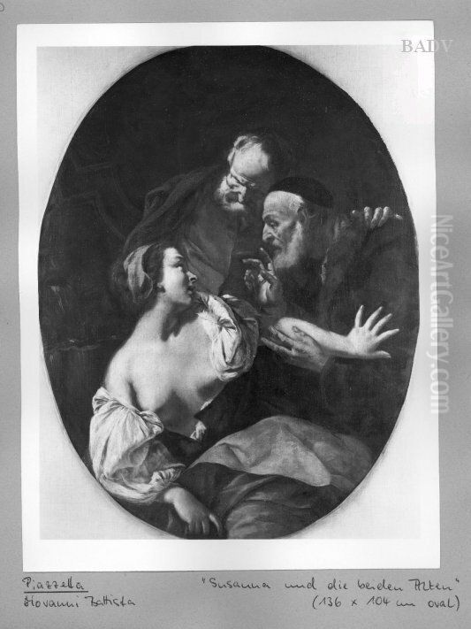 Susanna mit den beiden Alten Oil Painting by Giovanni Battista Piazzetta