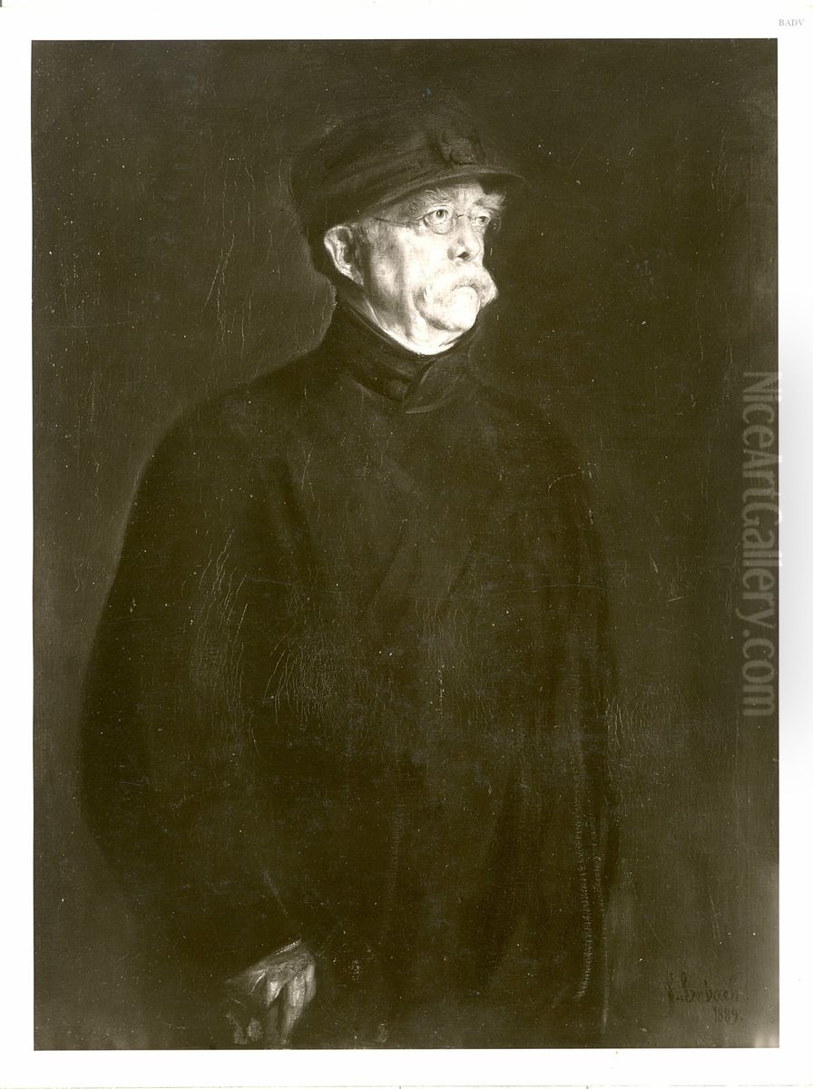 Portrait of Bismarck Oil Painting by Lenbach Franz Von